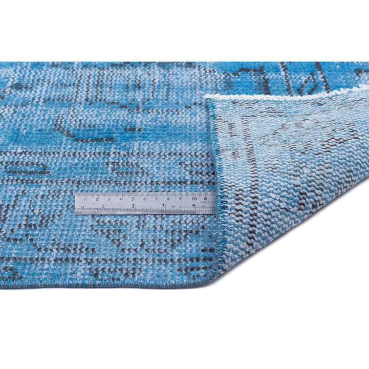 Blue Elephant Hand Knotted Blue Rug Wayfair.co.uk